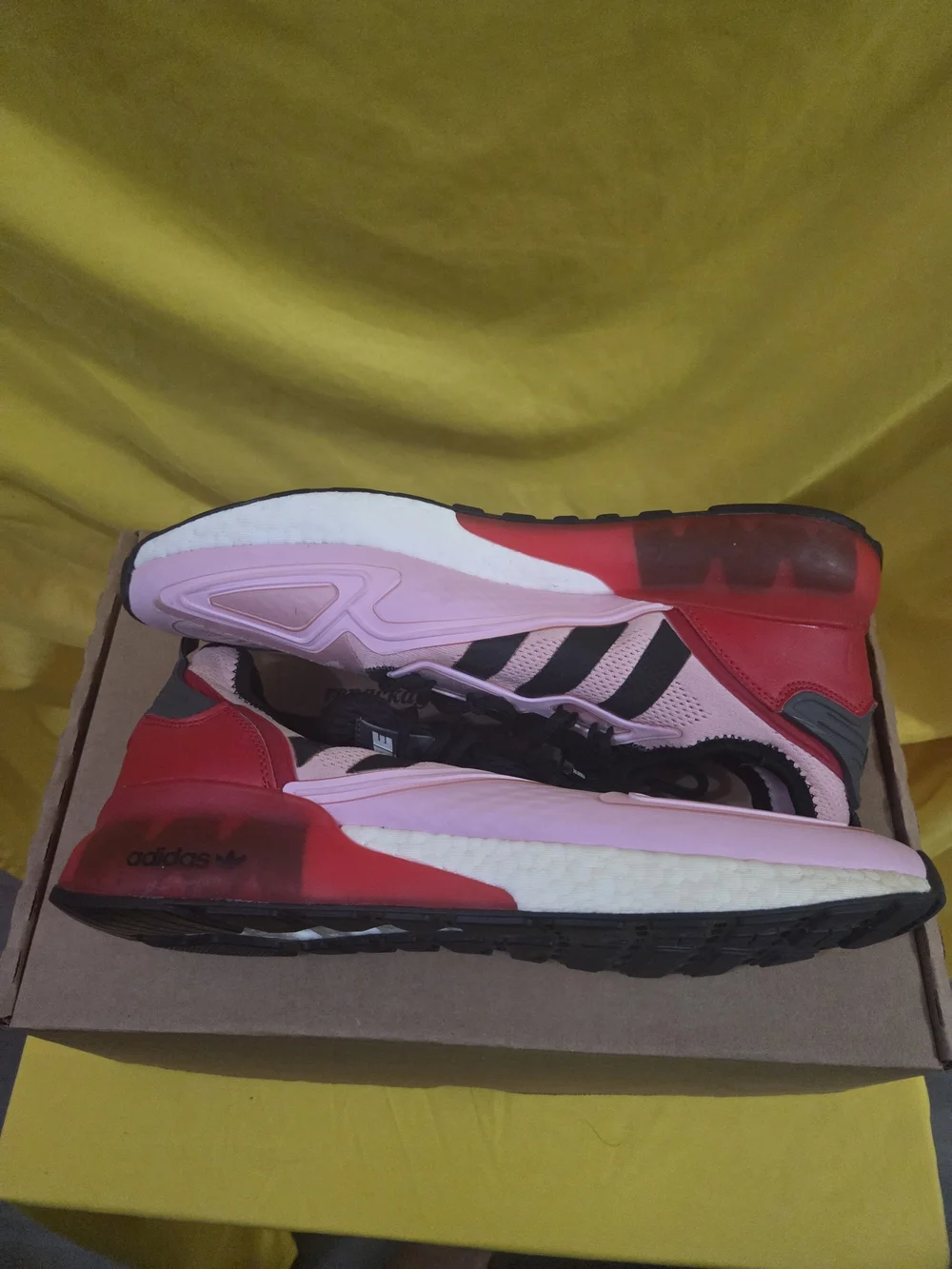 Adidas Ninja X Zx 2k Boost True Pink Scarlet ( Worn, Not In Original Box)